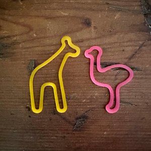 MOMA Animal Rubber Bands Multicolor NWT